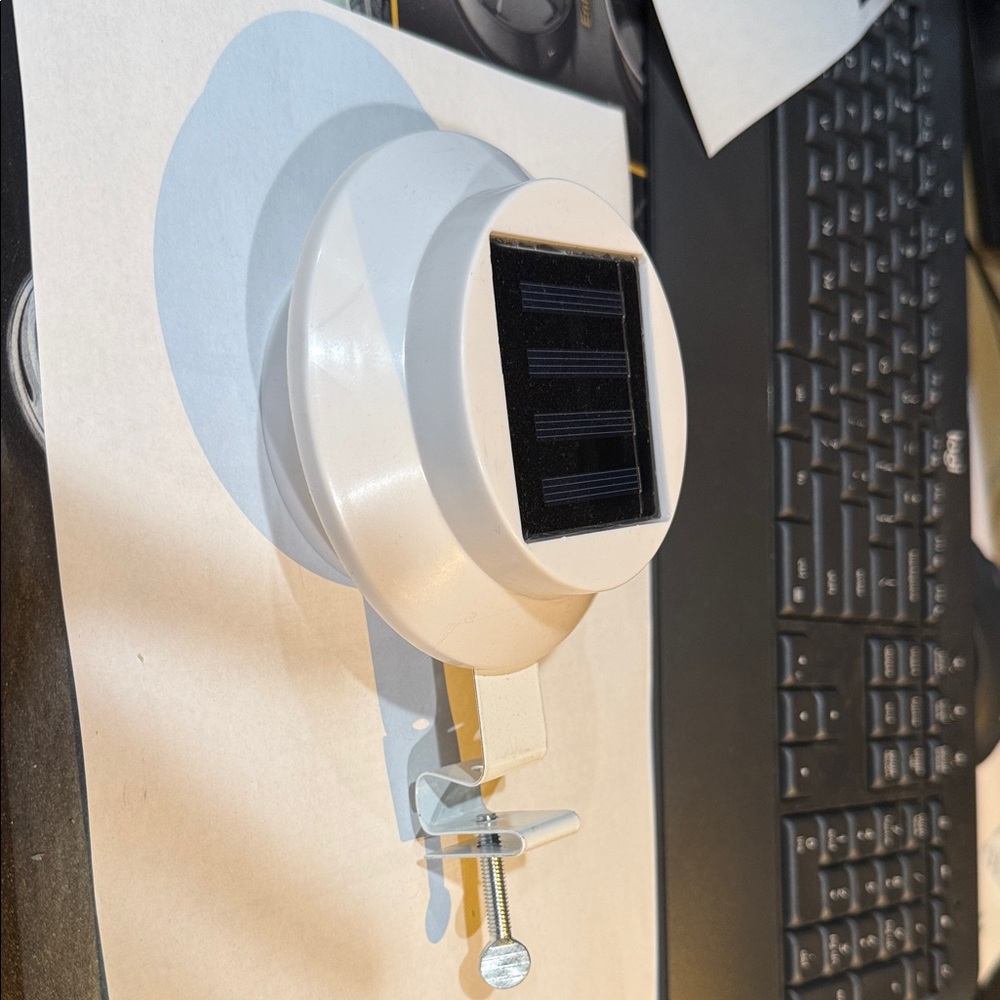 White Solar-Powered Wall Light